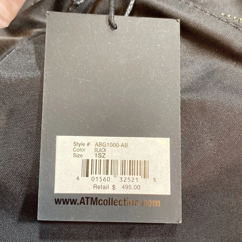 NWT ATM Anthony Thomas Melillo Black Nylon Large Foldable Backpack Bag